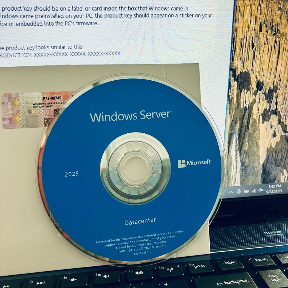 New Microsoft Windows Server 2025 Data – 16-Core DVD - Retail $730.00